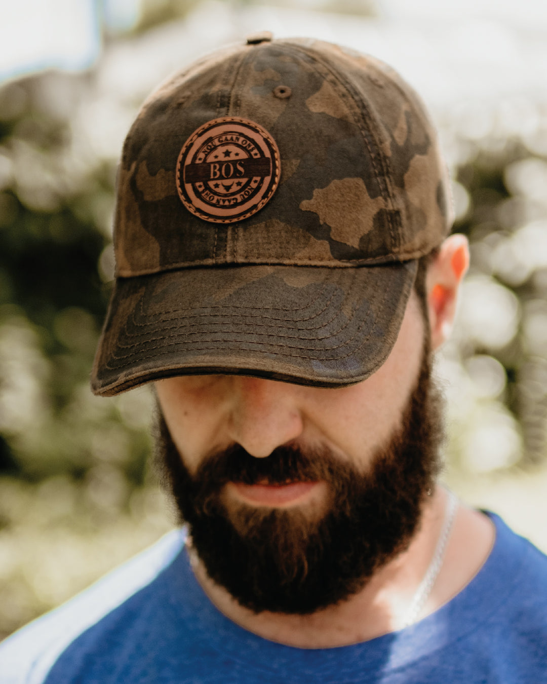 Camo Oilskin Leather Patch - Nou Gaan Ons Bos