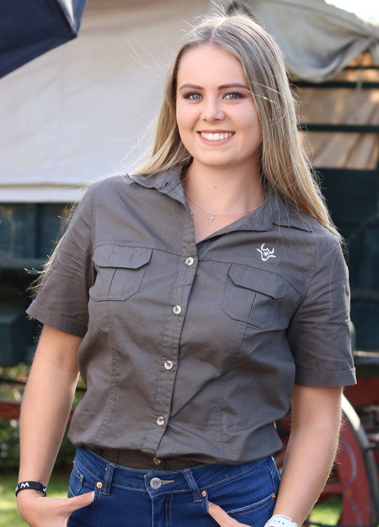 Bosbok Double Stitched Cotton Twirl Bush Shirts - Olive