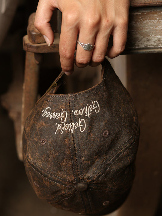 Brown Oilskin Bosbok Cap