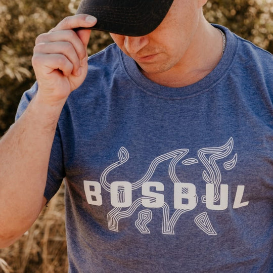 Bosbul Denim Melange with Bull Print