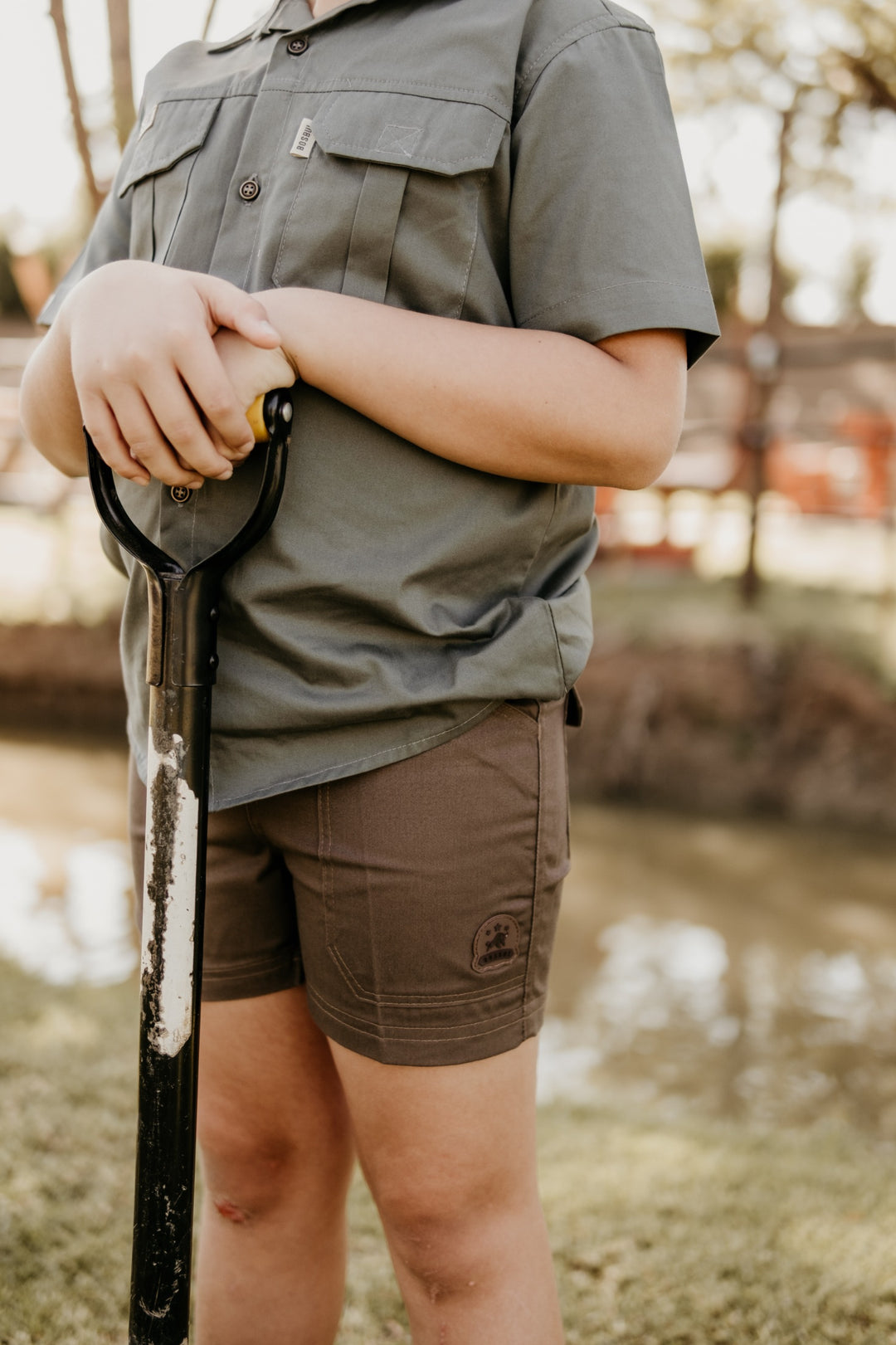 Kids Bush Brown Shorts