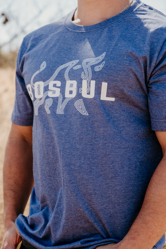 Bosbul Denim Melange with Bull Print