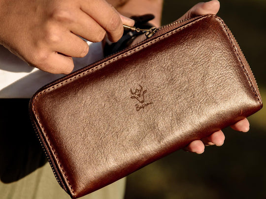 Brown Zip Wallet