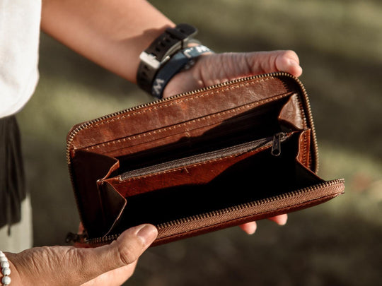Brown Zip Wallet
