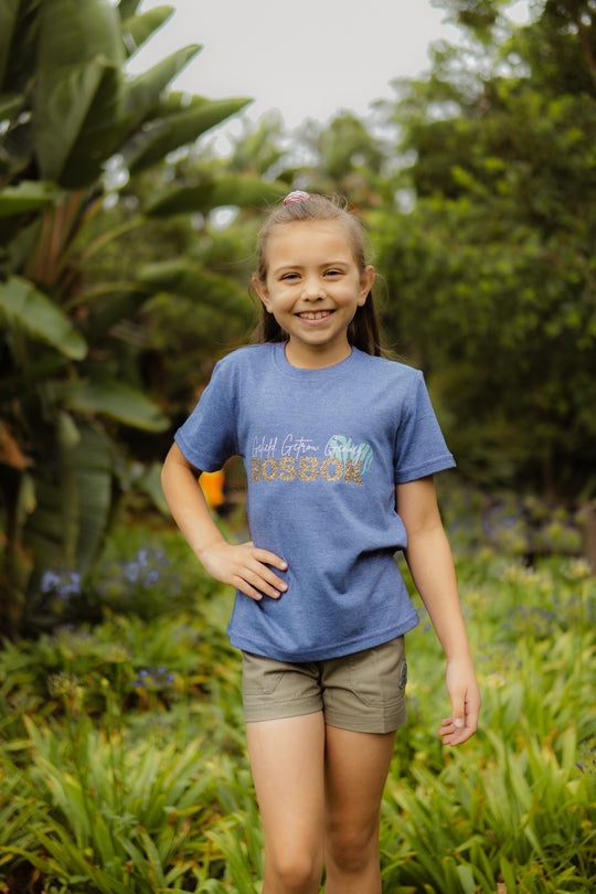 Kids T-Shirt Purple with Slogan