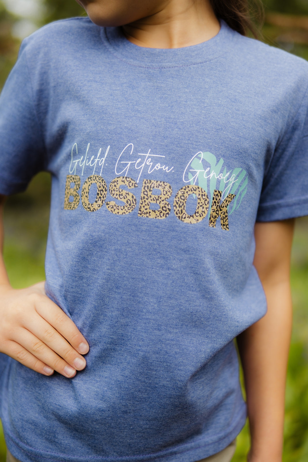 Kids T-Shirt Purple with Slogan