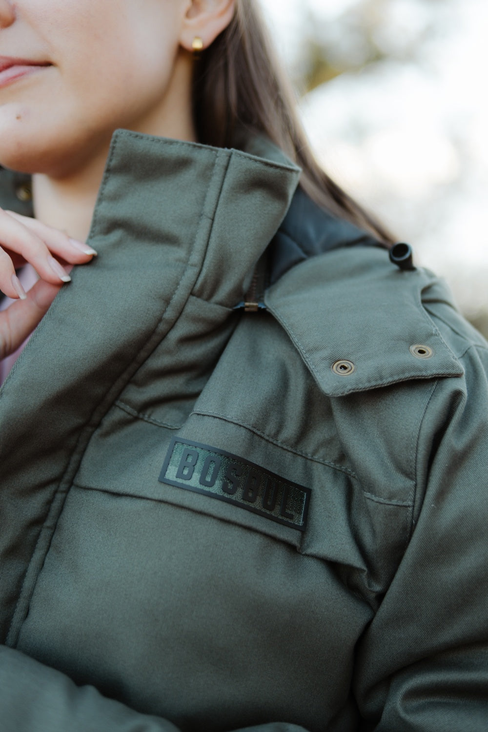 Bosbul Olive Parka with Hoodie