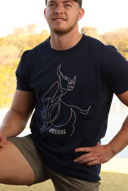 Navy Blue Rodeo with Bull T-Shirt