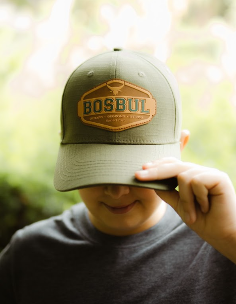 CAP BOSBUL OLIVE RIPSTOP WITH LEATHER PATCH