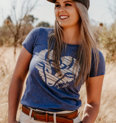 Bosbok Denim Melange with Heart Print