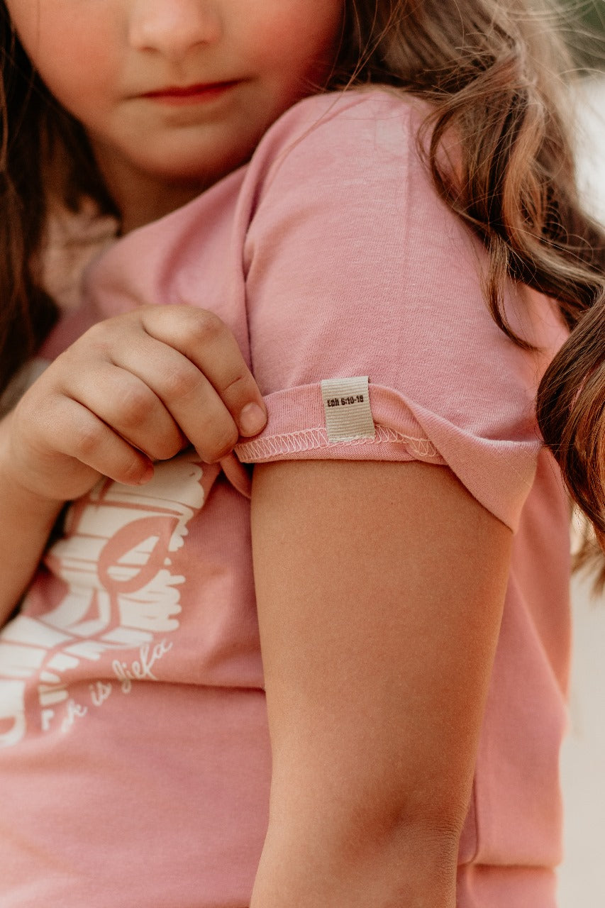 Kids Dusty Pink With Heart Print